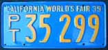 1939 California Trailer License Plate