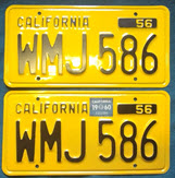 1960 California License Plates