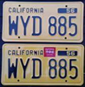 1961 California License Plates