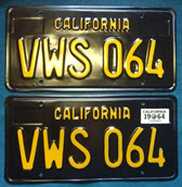 1964 license Plates