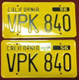 1959 California License Plates