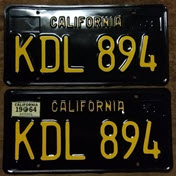 1964 license Plates