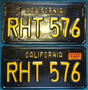 1965 license Plates