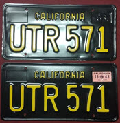 1968 California license plates